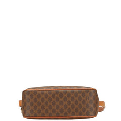 セリーヌ マカダム ショルダーバッグ ブラウン PVC レザー レディース CELINE 【中古】