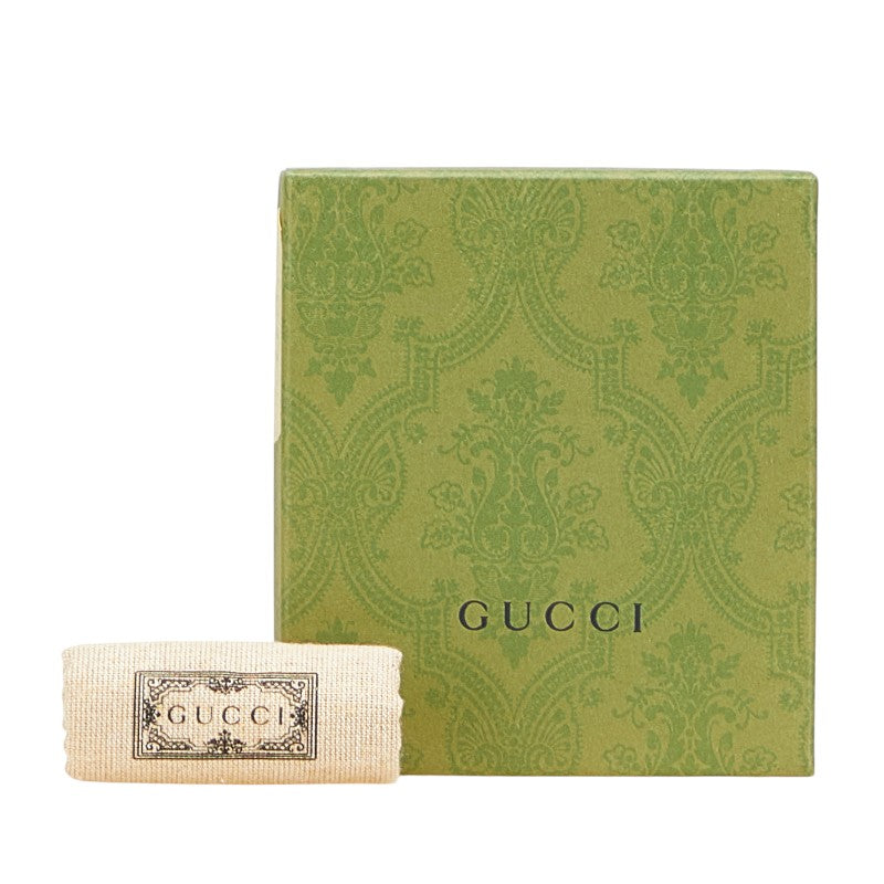 グッチ ジャンボGG 二つ折り財布 699308 ブラウン キャンバス レザー レディース GUCCI 【中古】