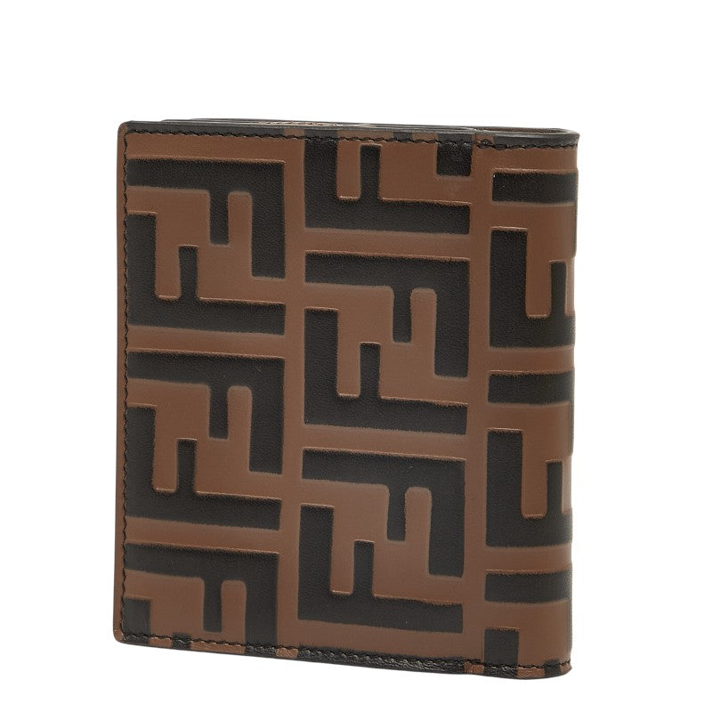 フェンディ F IS FENDI エフ イズ フェンディ 二つ折り財布 8M0386 ブラウン レザー レディース FENDI 【中古】