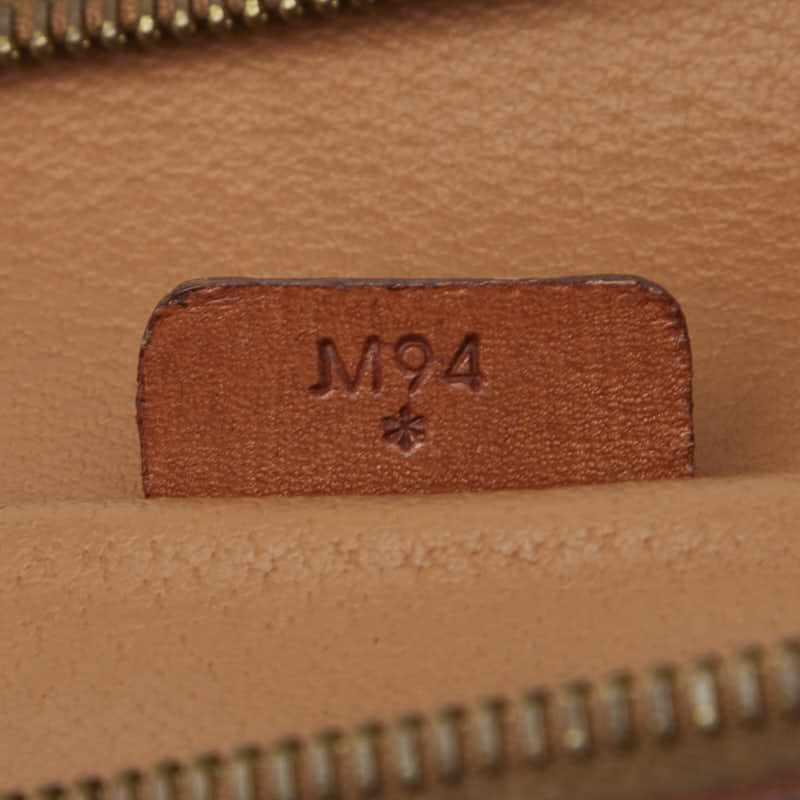 セリーヌ マカダム バニティバッグ 化粧ポーチ ブラウン PVC レザー レディース CELINE 【中古】