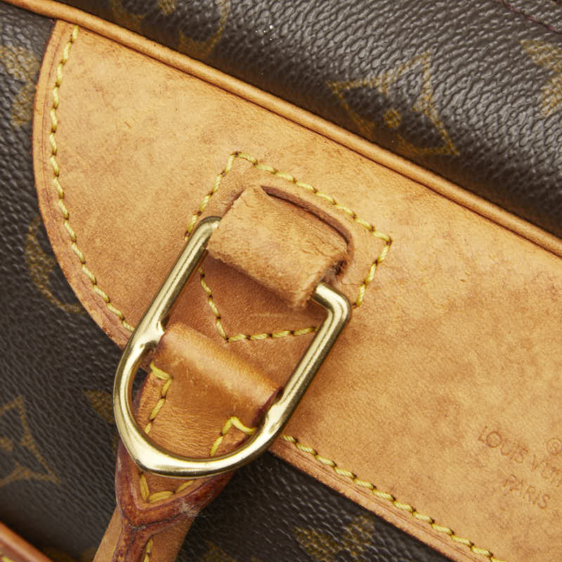 ルイ ヴィトン モノグラム ドーヴィル ハンドバッグ M47270 ブラウン PVC レザー レディース LOUIS VUITTON 【中古】