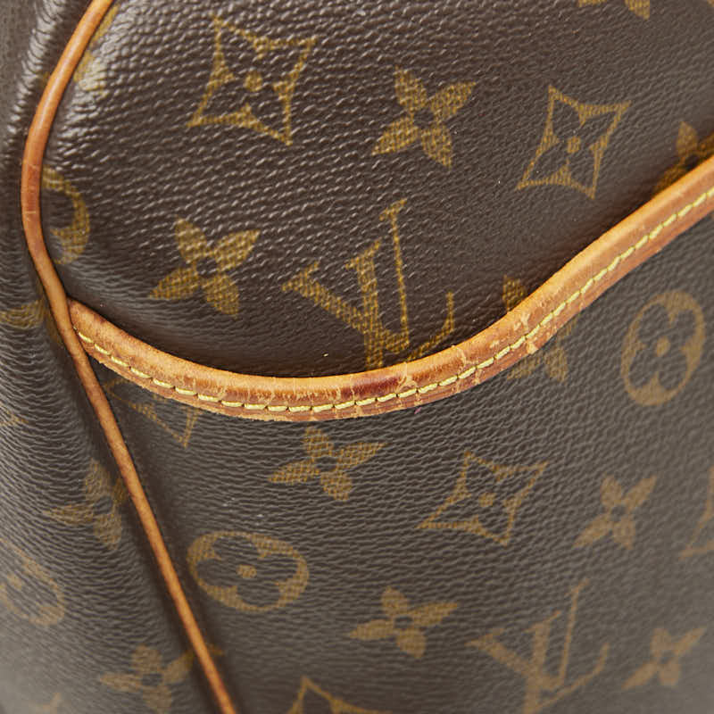 ルイ ヴィトン モノグラム ドーヴィル ハンドバッグ M47270 ブラウン PVC レザー レディース LOUIS VUITTON 【中古】