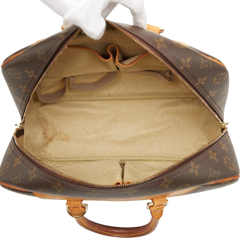 ルイ ヴィトン モノグラム ドーヴィル ハンドバッグ M47270 ブラウン PVC レザー レディース LOUIS VUITTON 【中古】