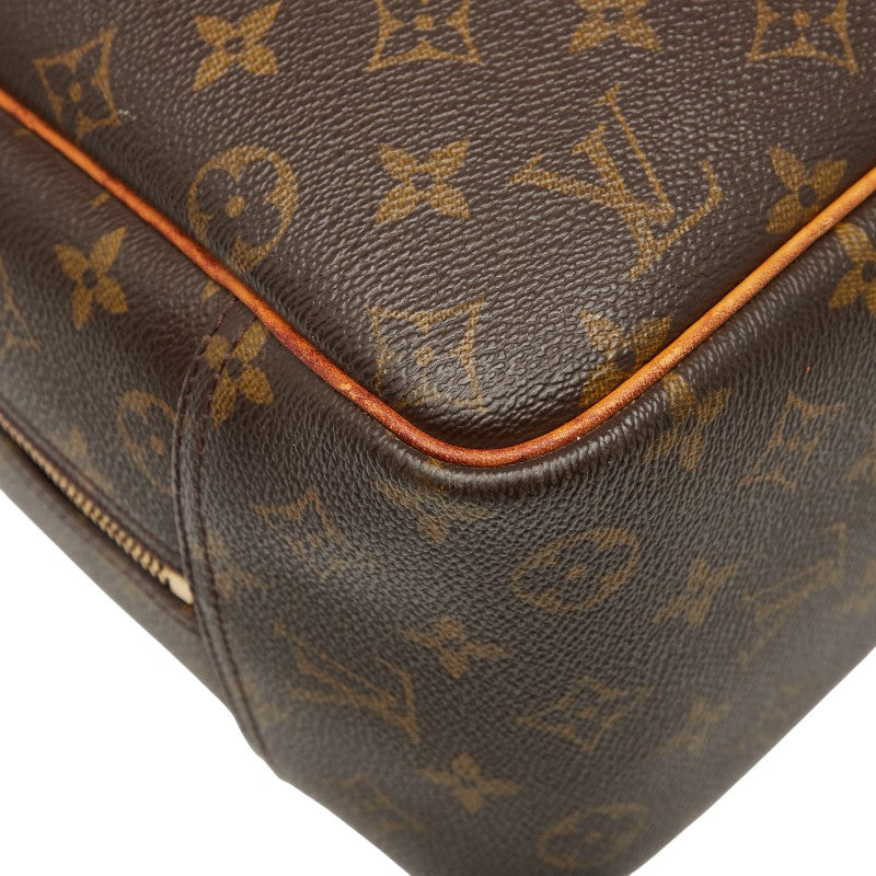 ルイ ヴィトン モノグラム ドーヴィル ハンドバッグ M47270 ブラウン PVC レザー レディース LOUIS VUITTON 【中古】