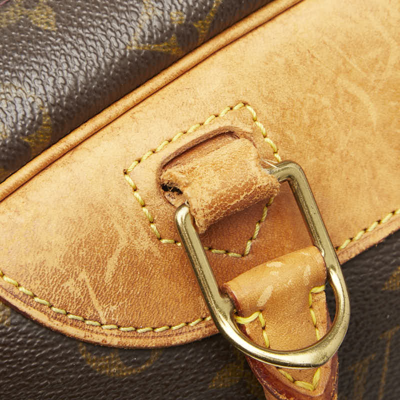 ルイ ヴィトン モノグラム ドーヴィル ハンドバッグ M47270 ブラウン PVC レザー レディース LOUIS VUITTON 【中古】