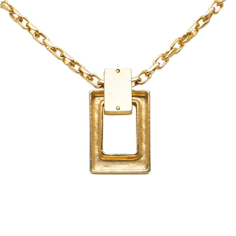 サンローラン スクエア ネックレス ゴールド メッキ ラインストーン レディース SAINT LAURENT 【中古】
