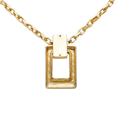 サンローラン スクエア ネックレス ゴールド メッキ ラインストーン レディース SAINT LAURENT 【中古】