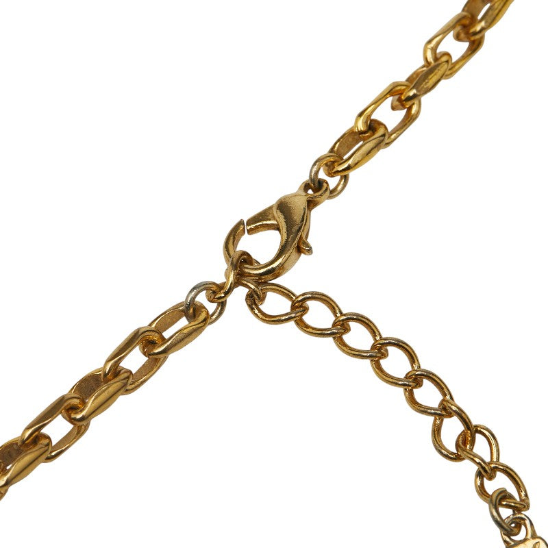 サンローラン スクエア ネックレス ゴールド メッキ ラインストーン レディース SAINT LAURENT 【中古】