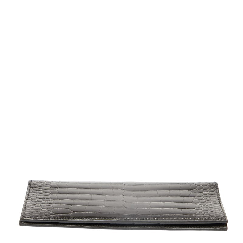 エルメス MC2フレミング 長財布 ブラック アリゲーター レディース HERMES 【中古】