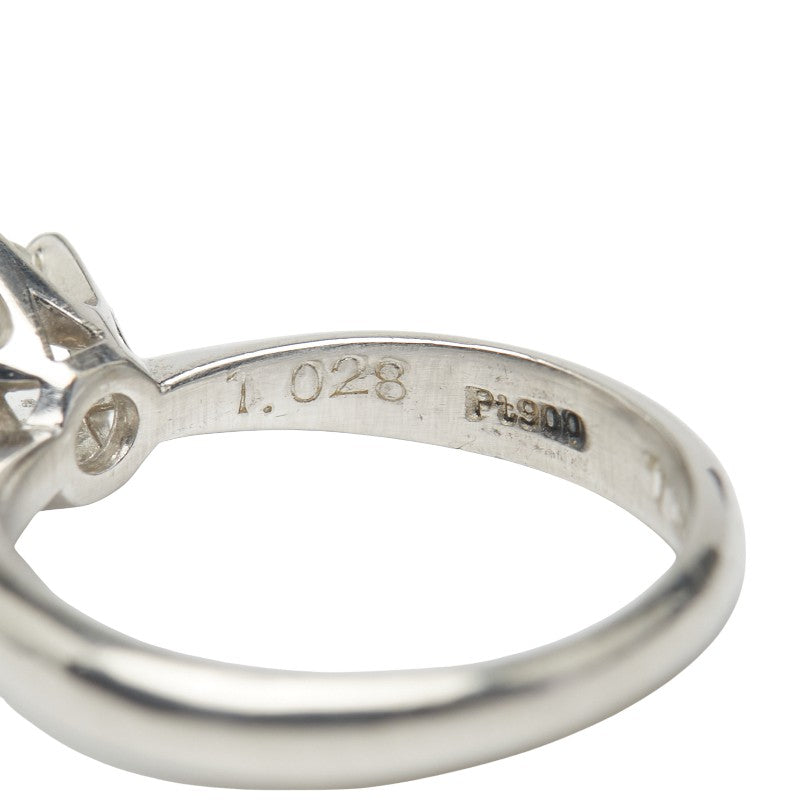 Pt900 プラチナ ダイヤ1.028ct リング 指輪 レディース 9号 【中古】