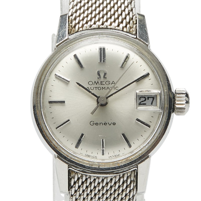 オメガ Geneve ジュネーブ ベルト（社外品） 腕時計 自動巻き シルバー文字盤 ステンレススチール レディース OMEGA 【中古】