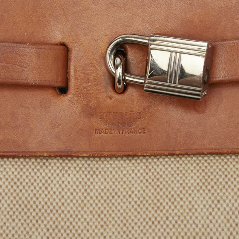 エルメス エールバッグ アドPM リュック バックパック ベージュ ブラウン シルバー金具 トワルアッシュ レザー レディース HERMES 【中古】