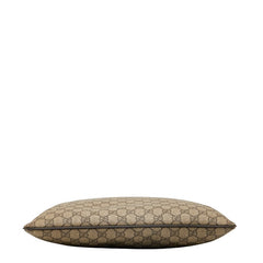 グッチ GGスプリーム ショルダーバッグ 201446 ベージュ ブラウン PVC レザー レディース GUCCI 【中古】