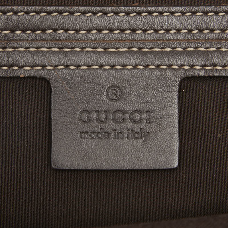 グッチ GGスプリーム ショルダーバッグ 201446 ベージュ ブラウン PVC レザー レディース GUCCI 【中古】
