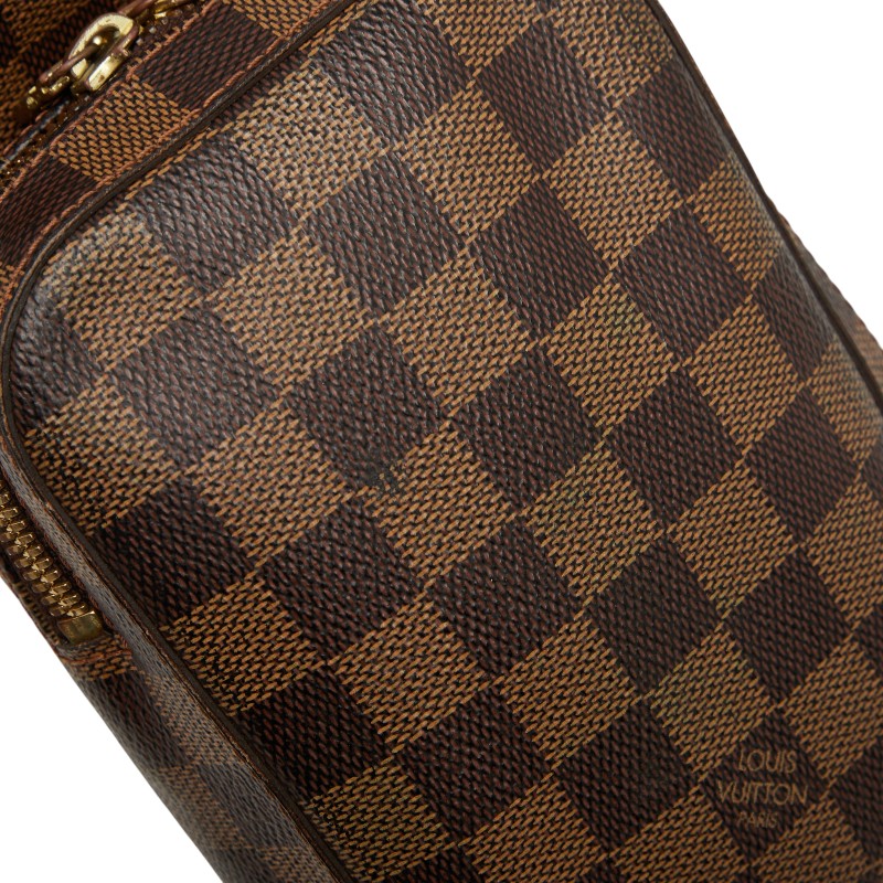 ルイ ヴィトン ダミエ ジェロニモス ショルダーバッグ ボディバッグ N51994 ブラウン PVC レザー メンズ LOUIS VUITTON 【中古】