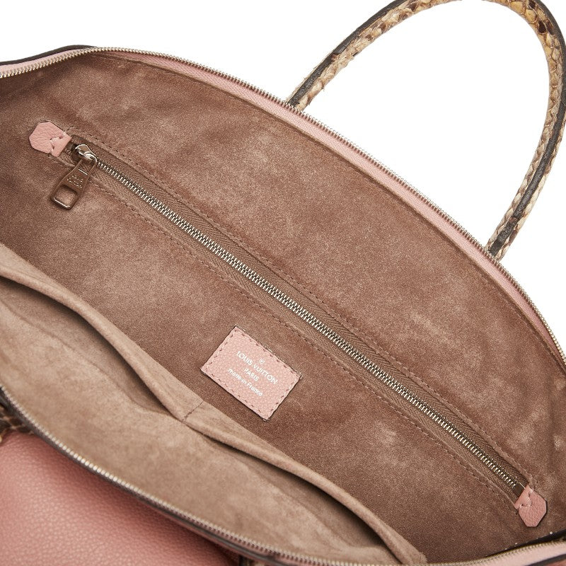 ルイ ヴィトン パルナセア ロックイット PM ハンドバッグ N92045 マグノリア ピンク レザー パイソン レディース LOUIS VUITTON 【中古】