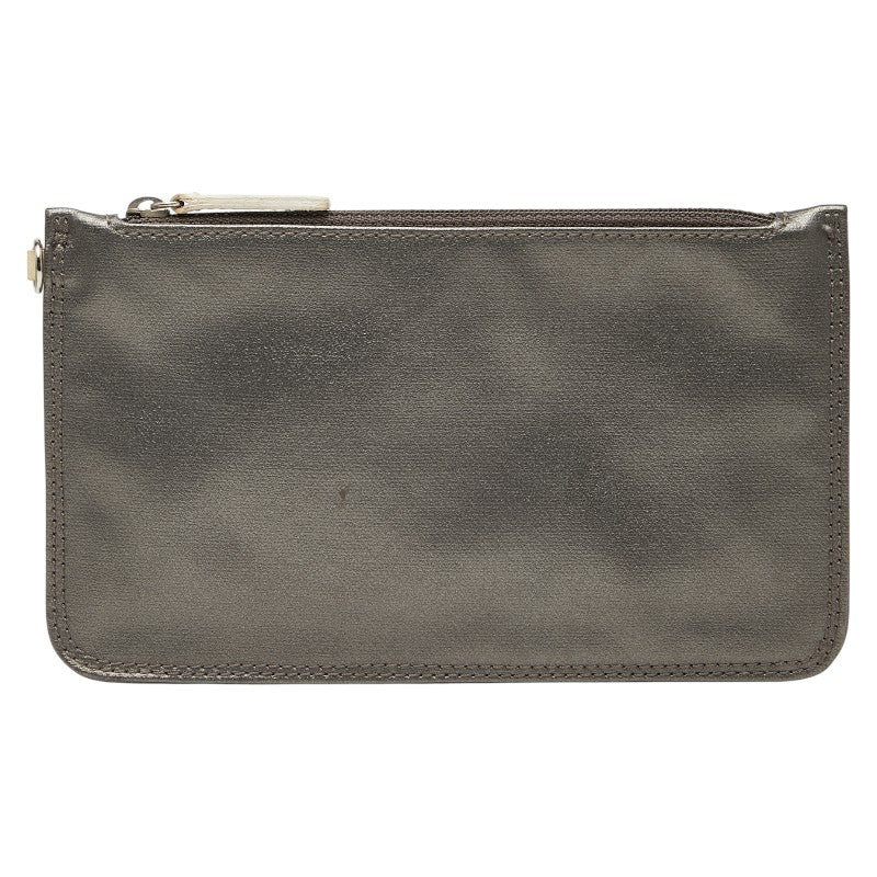 シャネル パリビアリッツ トートGM トートバッグ A34210 グレー アイボリー PVC キャンバス レディース CHANEL 【中古】