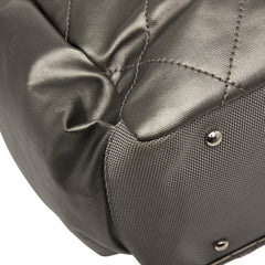 シャネル パリビアリッツ トートGM トートバッグ A34210 グレー アイボリー PVC キャンバス レディース CHANEL 【中古】