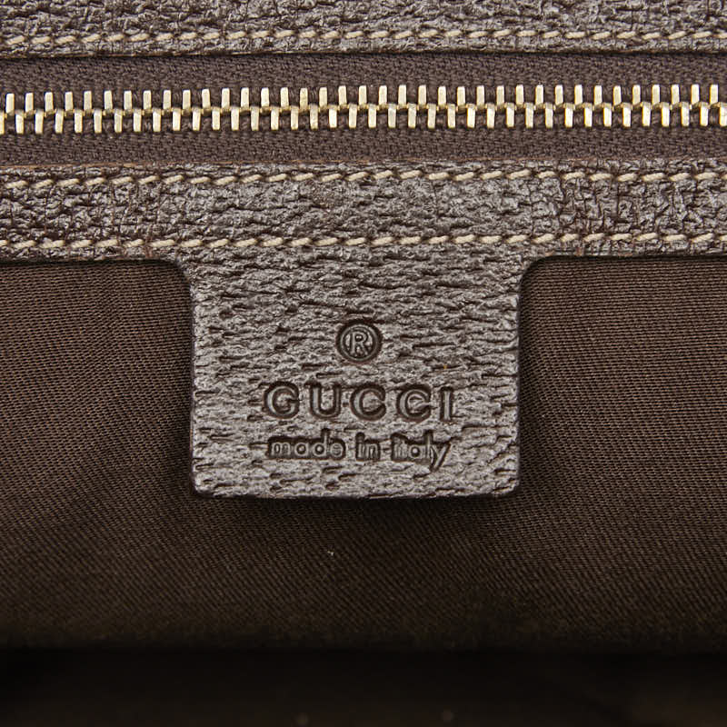 グッチ GGキャンバス トートバッグ 153009 ベージュ ブラウン キャンバス レザー レディース GUCCI 【中古】