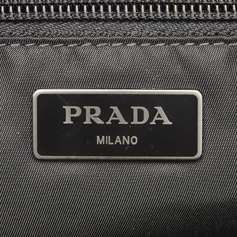 プラダ 迷彩 カモフラージュ ボディバッグ ウエストバッグ 2VH991 ネイビー マルチカラー ナイロン レザー メンズ PRADA 【中古】