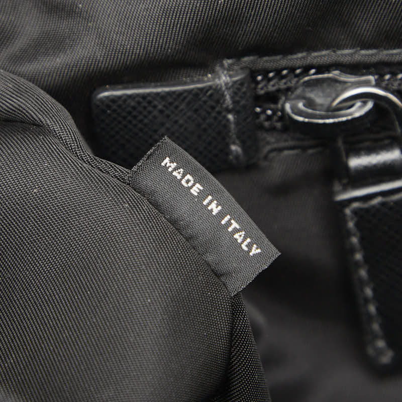 プラダ 迷彩 カモフラージュ ボディバッグ ウエストバッグ 2VH991 ネイビー マルチカラー ナイロン レザー メンズ PRADA 【中古】