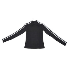 バレンシアガ × アディダス adidas ロンT カットソー サイズXS 723792 ブラック ホワイト コットン ポリウレタン レディース BALENCIAGA 【中古】