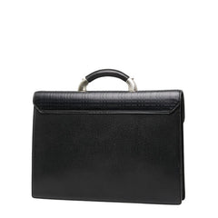 バーバリー ビジネスバッグ ブラック レザー PVC メンズ BURBERRY 【中古】
