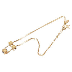 ルイ ヴィトン コリエ ギャンブル LVモチーフ ネックレス M65096 ゴールド パープル メッキ レディース LOUIS VUITTON 【中古】