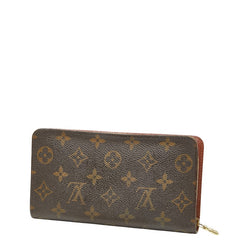 ルイ ヴィトン モノグラム ポルトモネ ジップ ラウンドファスナー 長財布 M61727 ブラウン PVC レザー レディース LOUIS VUITTON 【中古】