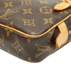 ルイ ヴィトン モノグラム ポシェット マルリー バンドリエール 斜め掛け ショルダーバッグ M51828 ブラウン PVC レザー レディース LOUIS VUITTON 【中古】