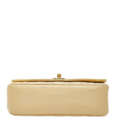 シャネル マトラッセ ココマーク ダイアナ 斜め掛け チェーン ショルダーバッグ ベージュ キャビアスキン レディース CHANEL 【中古】