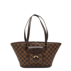 ルイ ヴィトン ダミエ マノスクPM ショルダーバッグ トートバッグ N51121 ブラウン PVC レザー レディース LOUIS VUITTON 【中古】