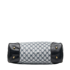 グッチ GGスプリーム - ハンドバッグ ボストンバッグ ネイビー マルチカラー PVC レザー レディース GUCCI 【中古】