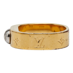 ルイ ヴィトン リング ナノグラム リング 指輪 #M M00211 ゴールド メッキ レディース LOUIS VUITTON 【中古】