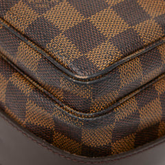 ルイ ヴィトン ダミエ ナヴィグリオ 斜め掛け ショルダーバッグ N45255 ブラウン PVC レザー レディース LOUIS VUITTON 【中古】