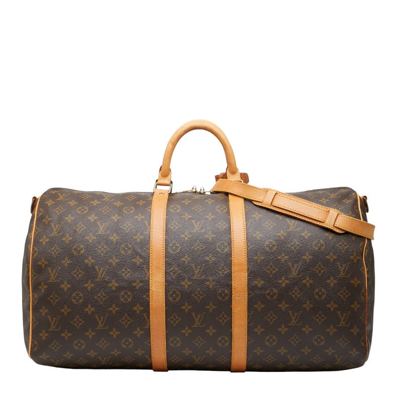 ルイ ヴィトン モノグラム キーポル バンドリエール 55 ボストンバッグ ショルダーバッグ 2WAY M41414 ブラウン PVC レザー レディース LOUIS VUITTON 【中古】