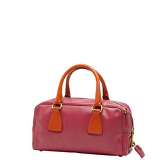 プラダ 三角ロゴプレート ハンドバッグ ショルダーバッグ 2WAY ピンク サフィアーノレザー レディース PRADA 【中古】