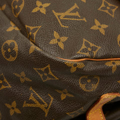 ルイ ヴィトン モノグラム ソミュール35 斜め掛け ショルダーバッグ M42254 ブラウン PVC レザー レディース LOUIS VUITTON 【中古】