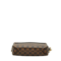 ルイ ヴィトン ダミエ ポシェット サンポール セカンドバッグ クラッチバッグ N41219 ブラウン PVC レザー レディース LOUIS VUITTON 【中古】