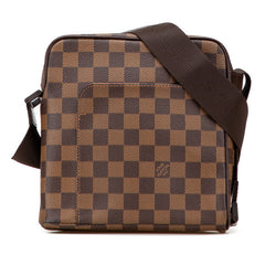ルイ ヴィトン ダミエ オラフPM 斜め掛け ショルダーバッグ N41442 ブラウン PVC レザー レディース LOUIS VUITTON 【中古】