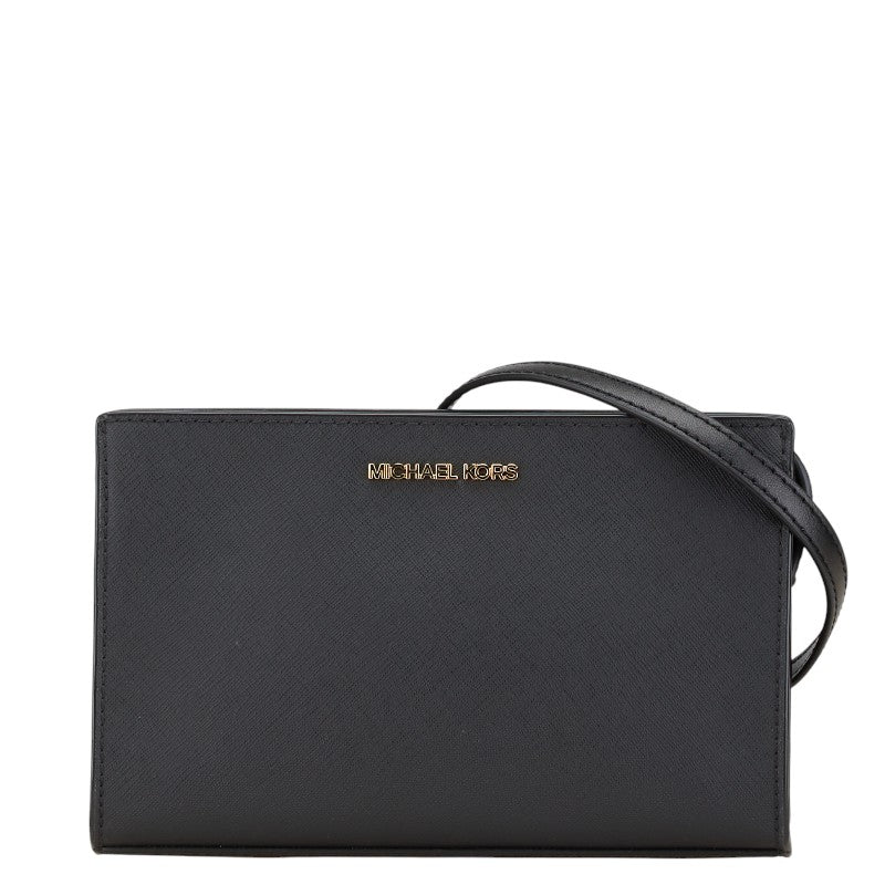 マイケルコース SHEILA SM EW TZ XBODY 斜め掛け ショルダーバッグ クロスボディ ブラック PVC レディース Michael Kors 【中古】