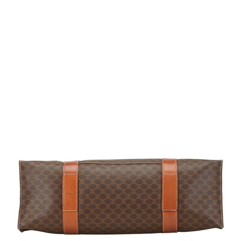 セリーヌ マカダム トートバッグ ブラウン PVC レザー レディース CELINE 【中古】