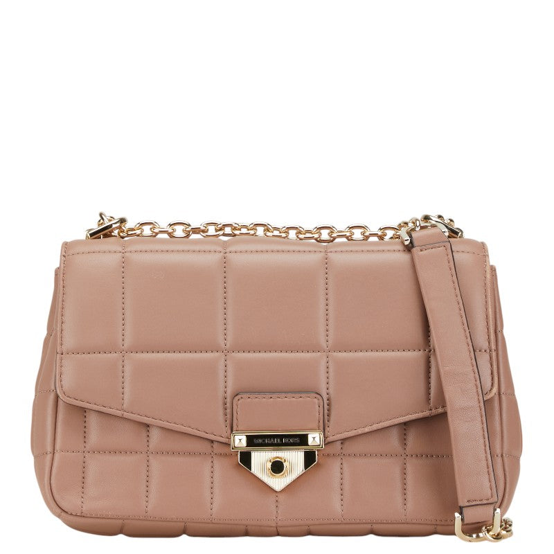 マイケルコース チェーン ショルダーバッグ 30H0G1SL1T ベージュ レザー レディース Michael Kors 【中古】