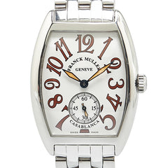 フランクミュラー カサブランカ トノー カーベックス 腕時計 7500S6 手巻き ホワイト文字盤 ステンレススチール レディース FRANCK MULLER 【中古】