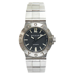 ブルガリ ディアゴノ スポーツ 腕時計 LCV29S 自動巻き ブラック文字盤 ステンレススチール レディース BVLGARI 【中古】