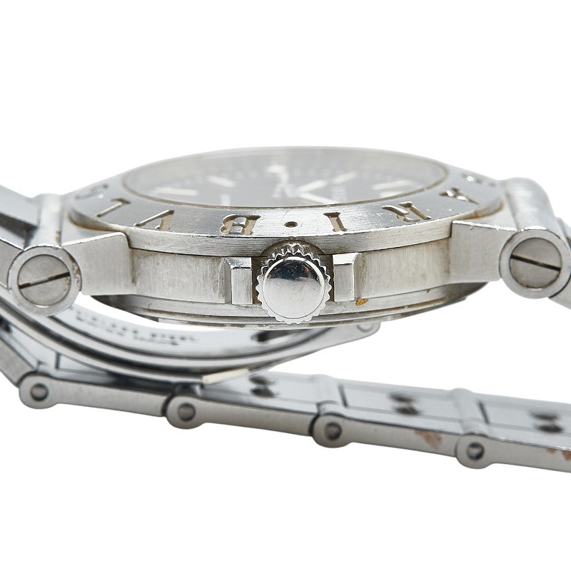 ブルガリ ディアゴノ スポーツ 腕時計 LCV29S 自動巻き ブラック文字盤 ステンレススチール レディース BVLGARI 【中古】