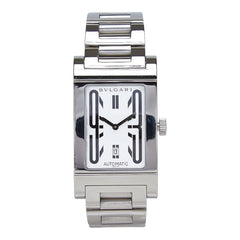 ブルガリ レッタンゴロ 腕時計 RT45S 自動巻き ホワイト文字盤 ステンレススチール メンズ BVLGARI 【中古】