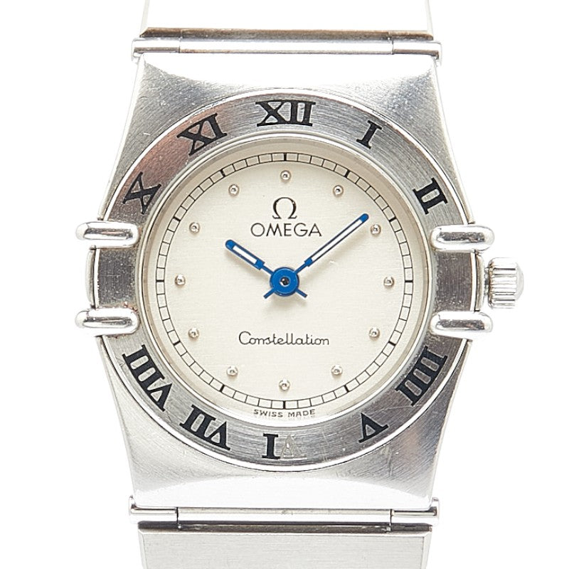 オメガ コンステレーション 腕時計 クオーツ シルバー文字盤 ステンレススチール レディース OMEGA 【中古】