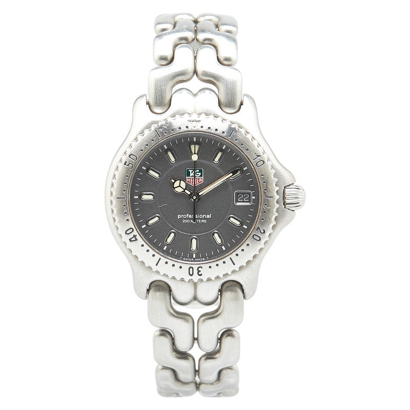タグホイヤー セル 腕時計 WG1213-K0 クオーツ グレー文字盤 ステンレススチール メンズ TAG HEUER 【中古】
