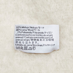 ロエベ アナグラム マフラー ホワイト ウール レザー モヘア レディース LOEWE 【中古】